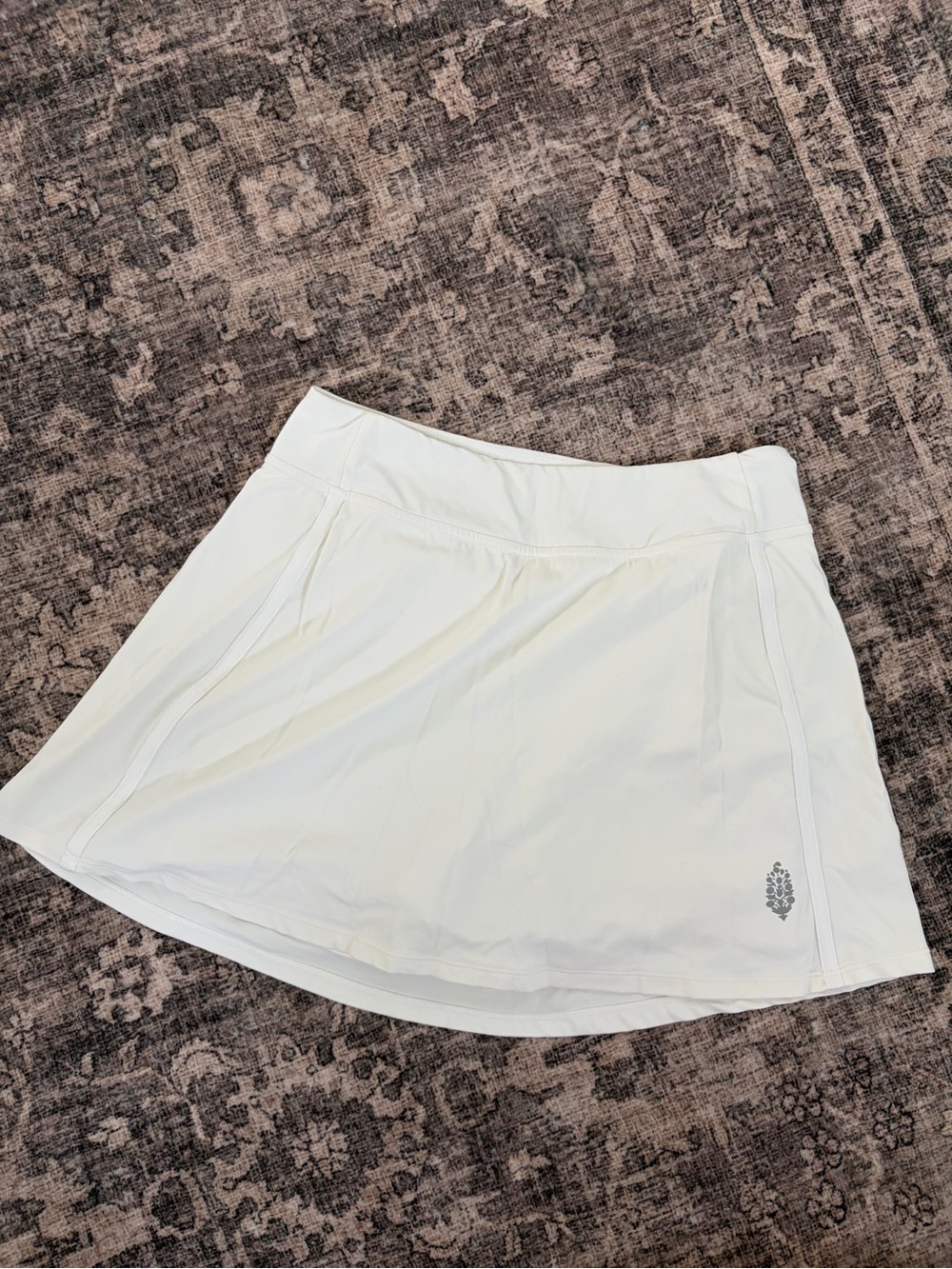 White Athletic Mini Skirt